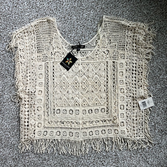 Crochet Lace Fringe Top - Picture 1 of 3